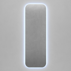 Прямоугольное зеркало с холодной подсветкой kuvino nf led m (genglass) серый 49x149x2 см.