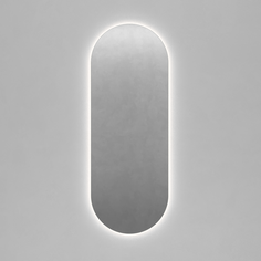Овальное зеркало с нейтральной подсветкой nolvis nf led m (genglass) серый 50x135x2 см.