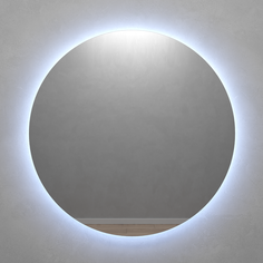 Круглое зеркало с холодной подсветкой rauntel nf led l (genglass) серый 2 см.