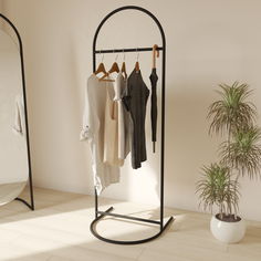 Дизайнерская напольная вешалка evesa черного цвета (genglass) черный 54x163x54 см.