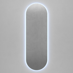 Овальное зеркало с холодной подсветкой nolvis nf led l (genglass) серый 56x176x2 см.