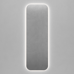 Прямоугольное зеркало с нейтральной подсветкой kuvino nf led m (genglass) серый 49x149x2 см.