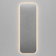 Прямоугольное зеркало с тёплой подсветкой kuvino nf led m (genglass) серый 49x149x2 см.