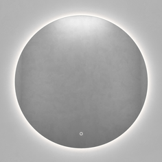 Круглое зеркало с нейтральной подсветкой rauntel nf led m с сенсорной кнопкой (genglass) серый 2 см.