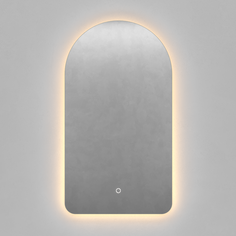 Зеркало арка с тёплой подсветкой arkelo nf led s с сенсорной кнопкой (genglass) серый 50x90x2 см.