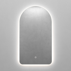 Зеркало арка с нейтральной подсветкой arkelo nf led s с сенсорной кнопкой (genglass) серый 50x90x2 см.