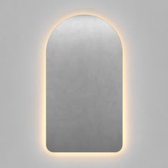 Зеркало арка с тёплой подсветкой arkelo nf led s (genglass) серый 50x90x2 см.
