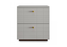 Прикроватная тумба ml018 (the idea) серый 45x49x43 см.