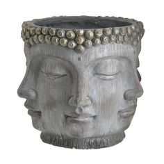 Ваза-кашпо buddha (to4rooms) серый 34x30x34 см.