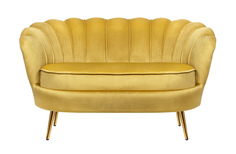 Диван желтый диван pearl double yellow (mak-interior) желтый 138x78x77 см.