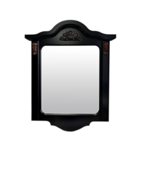 Зеркало прямоугольное без состаривания, без патины black wood n (la neige) черный 76.0x5.0x103.0 см.