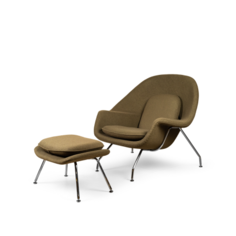 Кресло c оттоманкой womb chair (desondo) коричневый