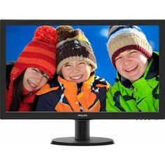 Монитор Philips 23.6 243V5QSBA (00/01) черный VA LED 16:9 DVI матовая 250cd 178гр/178гр 1920x1080 D-Sub FHD 3.66кг (243V5QSBA)