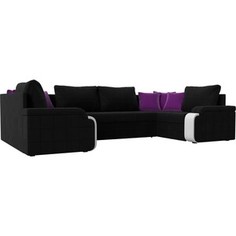 Диван Лига Диванов Николь П микровельвет черный