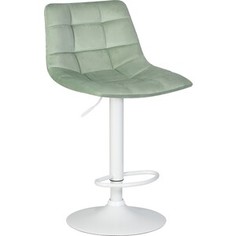 Стул барный Dobrin TAILOR WHITE LM-5017_WhiteBase пудрово-мятный велюр (MJ9-87)