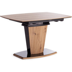 TetChair Стол Fancy МДФ HPL / стекло 120/160х85х75 см дуб артисан/черный