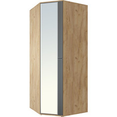 Шкаф угловой Compass Эмиля ЭЛ-17К (с зеркалом) дуб крафт золотой/графит