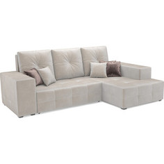 Угловой диван Mebel Ars Монреаль правый угол (бархат бежевый / STAR VELVET 6 BEIGE)