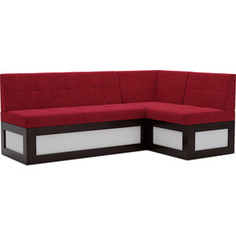 Кухонный диван Mebel Ars Нотис правый угол (Кордрой красный) 207х82х132 см