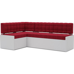 Кухонный диван Mebel Ars Ганновер левый угол (Кордрой красный) 208х82х133 см