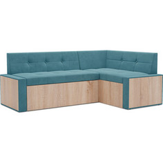 Кухонный диван Mebel Ars Таллин правый угол (голубой - Luna 089) 190х83х120 см