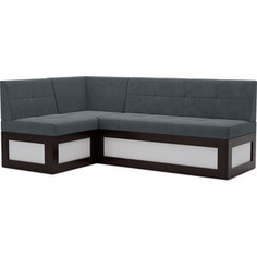 Кухонный диван Mebel Ars Нотис левый угол (велюр серо-синий HB-178 26) 207х82х132 см