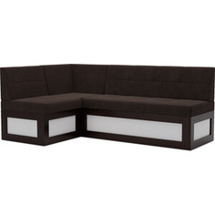 Кухонный диван Mebel Ars Нотис левый угол (Кордрой коричневый) 207х82х132 см