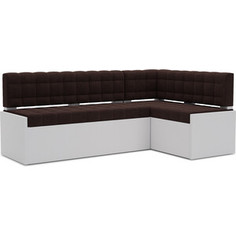 Кухонный диван Mebel Ars Ганновер правый угол (велюр шоколад HB-178 16) 208х82х133 см