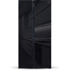 Холодильник Ginzzu NFK-610 черное стекло inverter