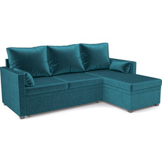 Угловой диван Mebel Ars Париж (бархат сине-зеленый STAR VELVET 43 BLACK GREEN)