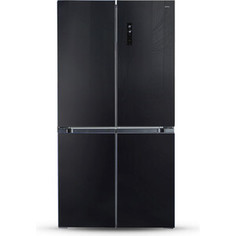 Холодильник Ginzzu NFK-575 черное стекло inverter