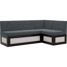 Кухонный диван Mebel Ars Нотис правый угол (велюр серо-синий HB-178 26) 187х82х112 см