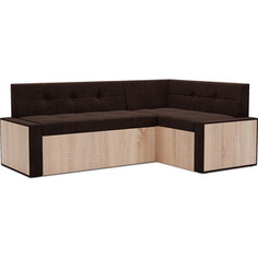 Кухонный диван Mebel Ars Таллин правый угол (Кордрой коричневый) 210х83х140 см