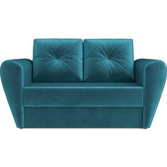 Выкатной диван Mebel Ars Квартет (бархат сине-зеленый star velvet 43 black green)