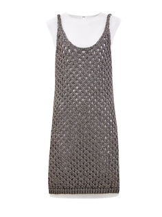 Платье 2 в 1 из металлизированной пряжи крупной вязки Fabiana Filippi
