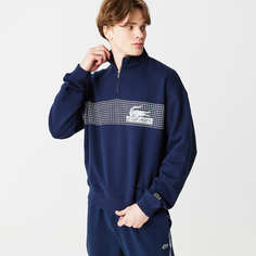 Мужская толстовка Lacoste с воротником на молнии из хлопка Loose fit