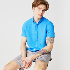 Мужская рубашка Lacoste из льна SLIM FIT