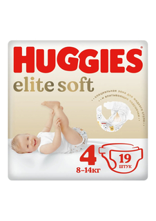 Подгузники Huggies Elite Soft 4 (8-14 кг), 19 шт.