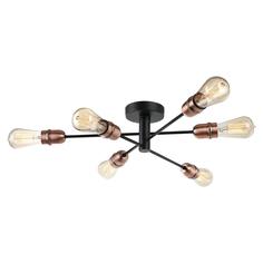 Потолочная люстра lussole lgo huron grlsp-8200 (lussole) черный 140 см.
