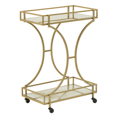 Стол-поднос на колесах (to4rooms) золотой 60x85x37 см.