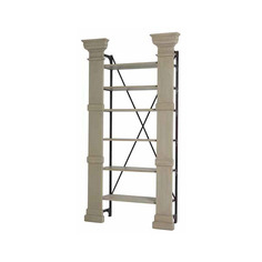 Стеллаж (to4rooms) белый 123x245x49 см.