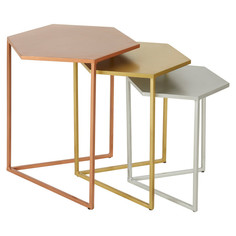 Стол, набор 3 шт (to4rooms) золотой 47x53x41 см.