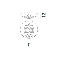 Настенный/потолочный светильник (to4rooms) коричневый 35x12x35 см.