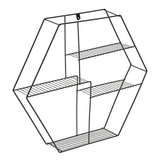 Стеллаж настенный (to4rooms) черный 61x54x10 см.