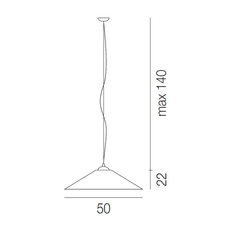 Подвесной светильник (to4rooms) синий 50x22x50 см.