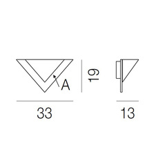 Настенный светильник (to4rooms) синий 33x19x13 см.