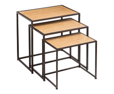 Стол, набор 3 шт (to4rooms) черный 59x60x41 см.