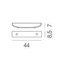 Настенный светильник (to4rooms) белый 44x8x7 см.