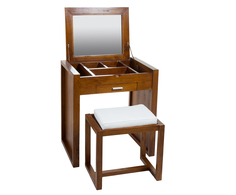 Консоль-будуарный стол и стул (to4rooms) коричневый 70x76x50 см.
