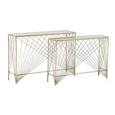 Консоль, набор 2 шт genappe  (to4rooms) золотой 110x75x30 см.